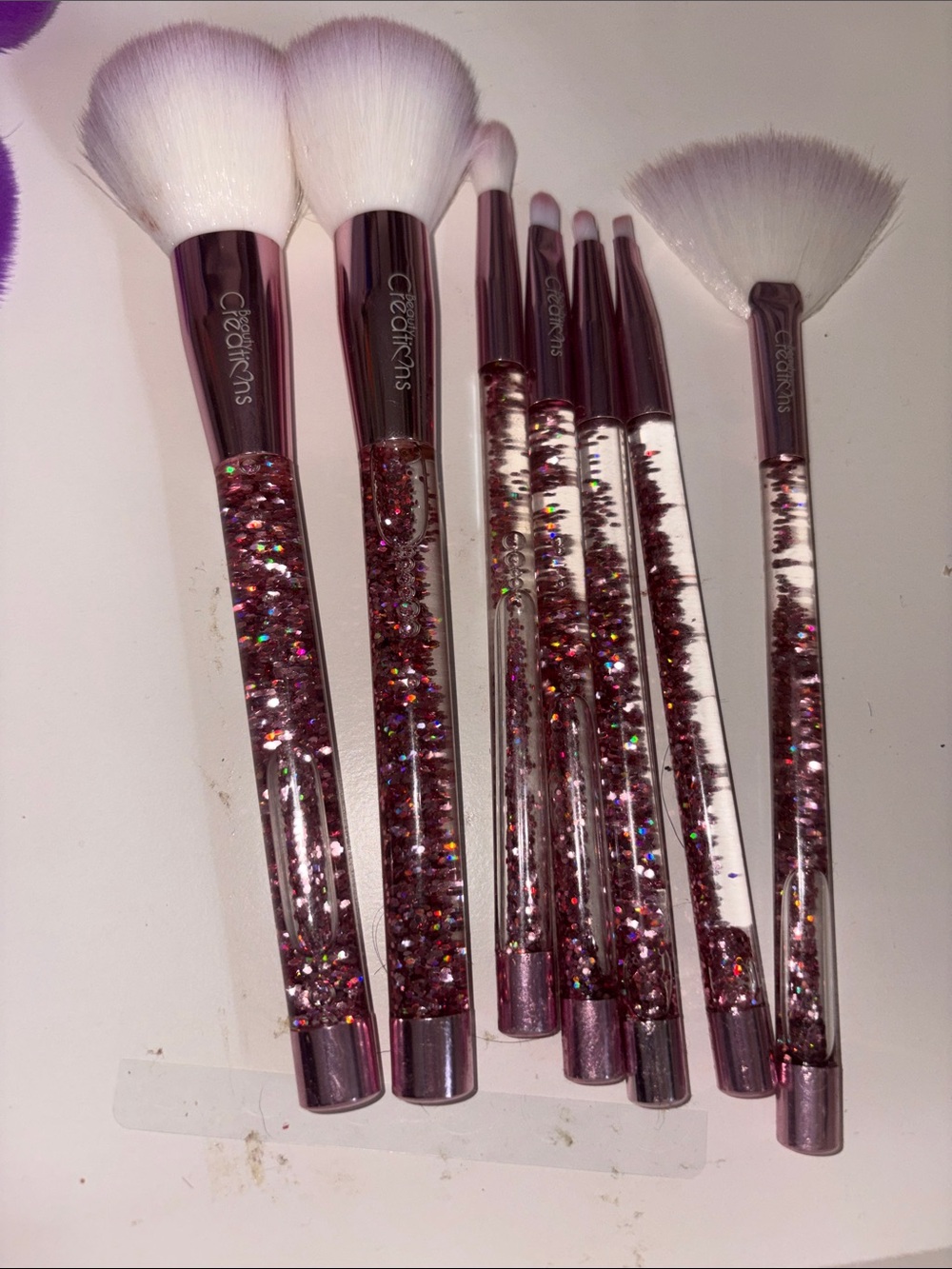 Beauty creations Glitter Pink Makeup Brush Set